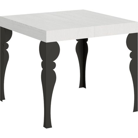 Tavolo Allungabile 90-246x90x77 cm Paxon Bianco Frassino (1/4)
