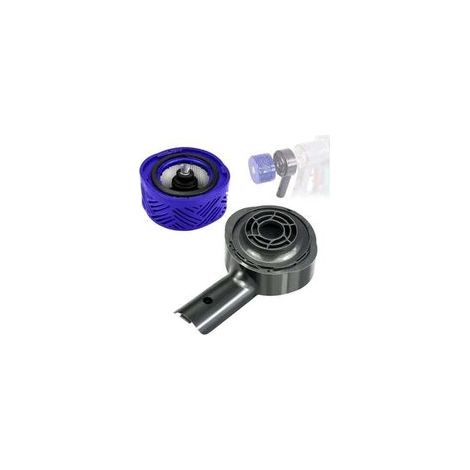 Adecuado para la cubierta del motor trasero y el juego de filtros traseros para accesorios de aspiradoras Dyson V6 DC58 DC59 DC61 DC62 DC74, para kit de conversión de filtro HEPA - Crezuo (1/4)