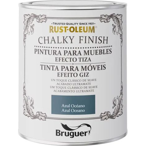Mobili con finitura gessosa Ruggine-Oleum Blu Oceano 750ml BRUGUER (1/2)