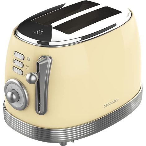 Cecotec Tostador vertical Vintage 800 Light Yellow