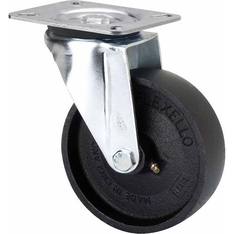 rueda giratora placa 4mm 10zvr150-cib hierro fundido eje bolas (1/2)