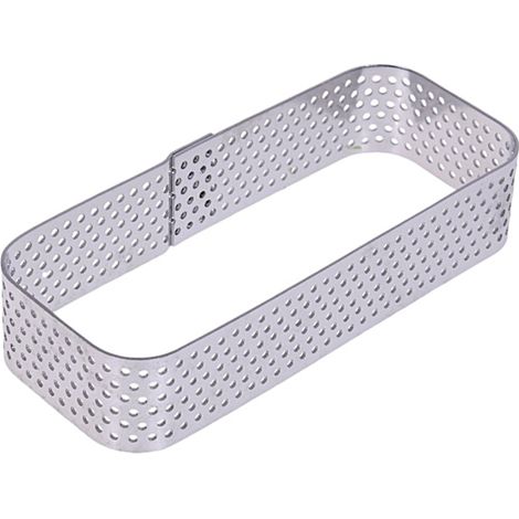 Molde para tartaletas perforado de 10x4xh2cm con borde rectangular. (1/5)