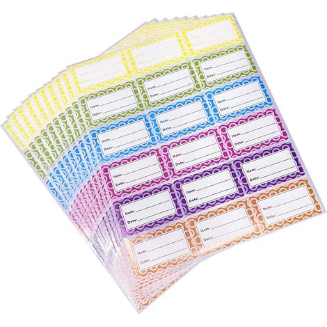 180 pièces, 6x3.5cm,Étiquettes de congélateur faciles à peler,  étiquettes amovibles pour le stockage des aliments surgelés,étiquettes en papier pour réfrigérateur et congélateu (1/5)