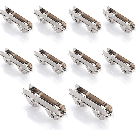 Pinces à roue pour porte en verre, lot de 10 rouleaux en fer pour vitrine, poulie pour porte de meuble de présentation en verre de 6 mm d’épaisseur, fente de 6 mm de largeur (1/5)