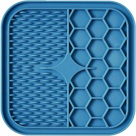Tapis De Lécher Pour Chien Tapis Lent Distribut Chien Coussin À Lécher Pour Animaux De Compagnie Anti-Étouffement Bol Pour Chien En Silicone Pour Avec Ventouse Au Fond 21 21 1Cm (1/3)