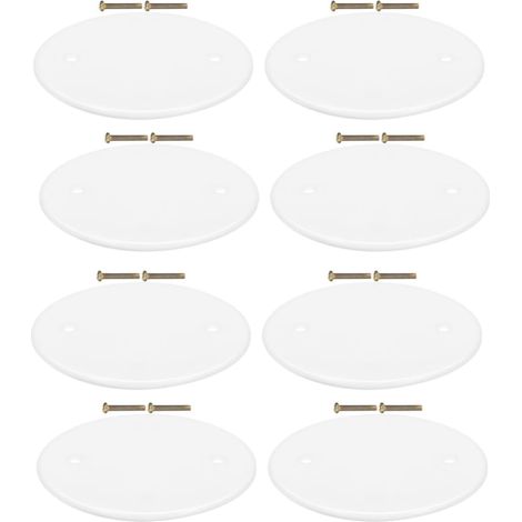 Plaque de Plafond Ronde Blanche en Pp Design Moderne et Épuré Lot de 8 Couvercles Électriques Polyvalents avec Installation Facile pour Maison et Bureau (1/5)