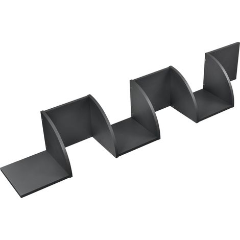 Étagère murale mat design rétro gris foncé (1/2)