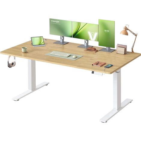 VASAGLE Scrivania Regolabile in Altezza, 160 x 80 cm, Porta USB-C (1/5)