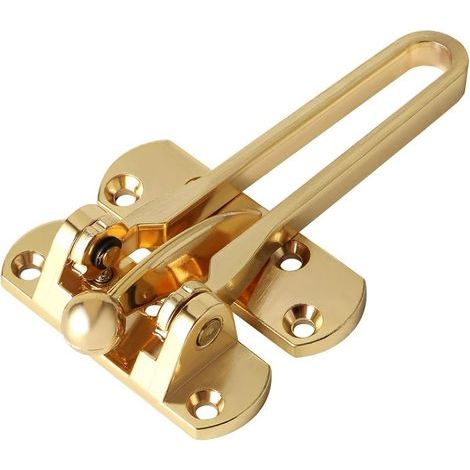 Verrouillage des Portes Secondaires, Chaînes de Porte de Sécurité, Verrou de Porte Coulissante, Acier Inoxydable barre pivotante, Serrure de Porte de Sécurité, Doré (1/5)