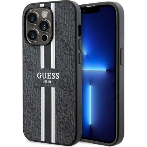 Guess 4G Printed Stripes MagSafe - iPhone 14 Pro Max Hülle (Schwarz) (1/5)