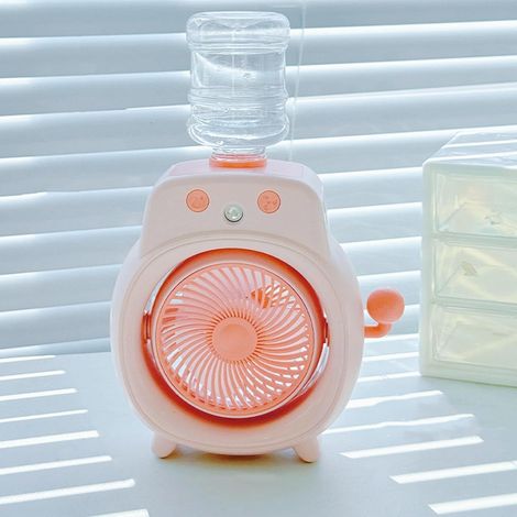 Ventilateur de cou sans pales, rechargeable USB Type-C, 3 vitesses réglables, design portable et léger, idéal pour l'extérieur, couleur rose (1/4)
