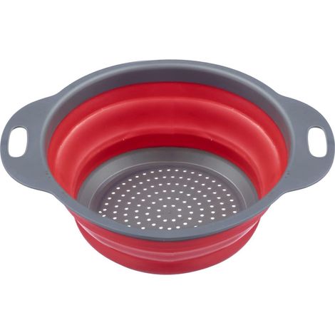 Panier de filtre à eau pliable avec système de suspension, diamètre intérieur : 24,5 cm, matériau plastique, rouge/gris anthracite. (1/5)