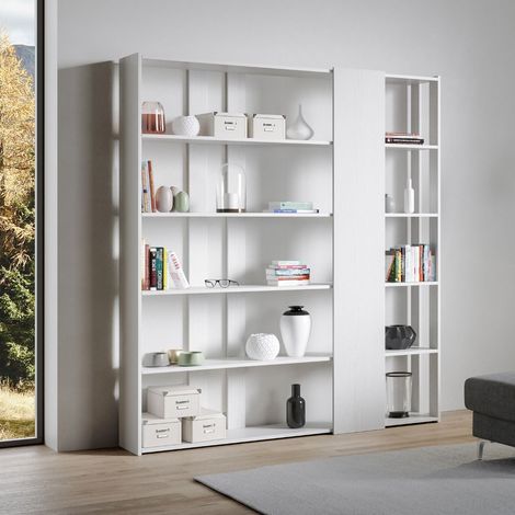 Libreria Moderna 5 Ripiani 178x36x204 cm in nobilitato Bianco (1/3)