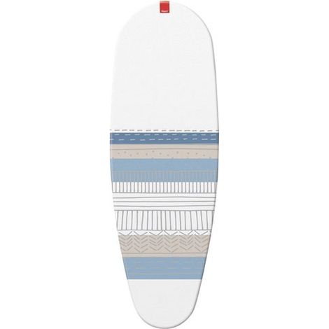 Premium Bügeltischhülle Clip - 130 x 47 cm - Weiß, Grau und Blau - Rayen