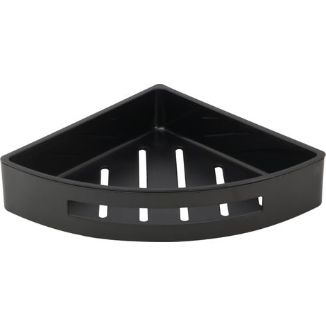 JTP Vos Corner Basket with Shelf - Matt Black (1/2)