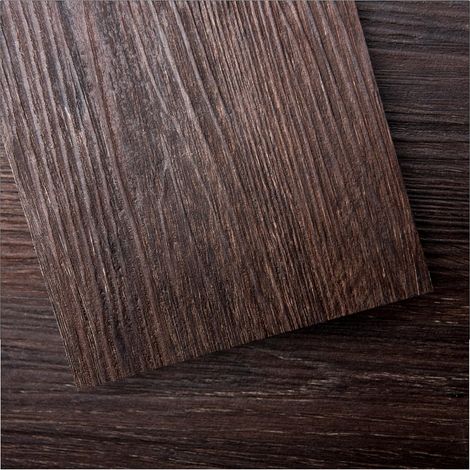 Lot de 36 Carrelage de Sol en Vinyle, Revêtement de Sol Auto-Adhésif, pour chambre à coucher, Salon, Cuisine, Camping Car, Brun, 5㎡ (1/5)
