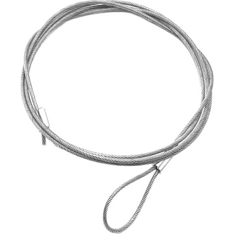 La puerta del garaje está hecha de un cable de acero de 26 cm de largo y 0,32 cm de diámetro, con un lazo en un extremo (1). (1/5)