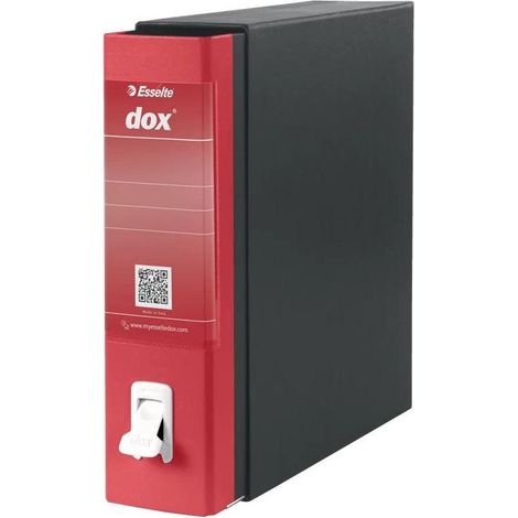 Esselte Dox 1 raccoglitore ad anelli A4 Nero, Rosso (1/3)