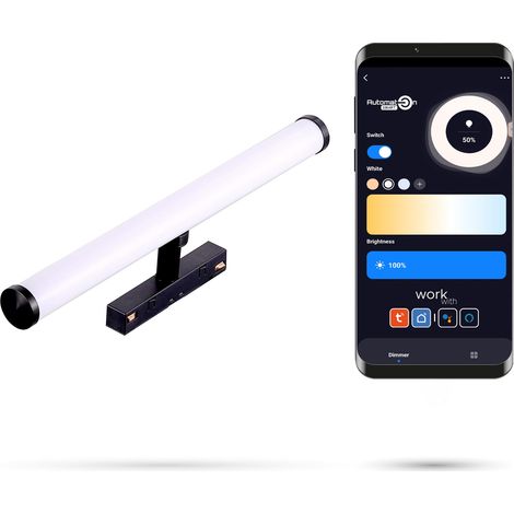 Tuya Faretto LED cilindrico da 12 W a 2,4 GHz per binari magnetici SMART TRACK 48 V CC, dimmerabile da 2700 a 6000 K (1/5)