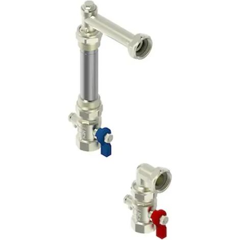 Roth Juego de contador de calor vertical con 2 llaves de bola, 1135003232