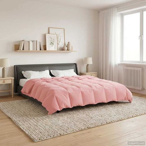 Winterbettdecke Gepolstert Rosa 220 x 240 cm Mikrofaser