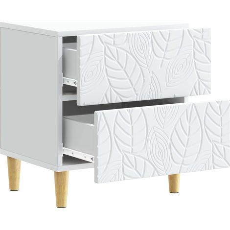 Comodino Armadio da Notte Mobiletto da notte Bianco 43 x 34,5 x 48 cm Legno ingegnerizzato (1/5)