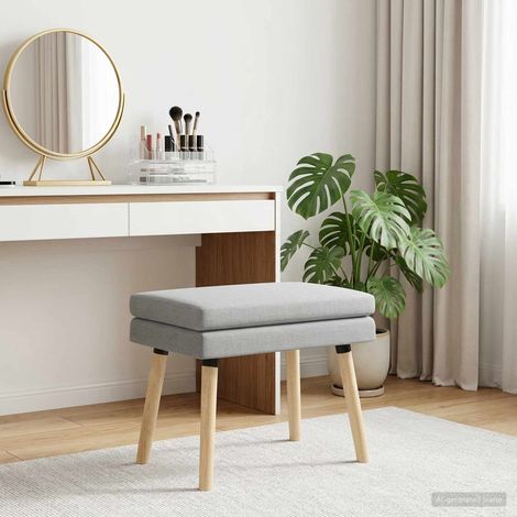 vidaXL Banc à double couche Gris clair 60 x 40 x 46 cm Tissu (1/5)