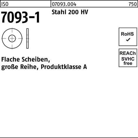 Scheibe DIN 9021/ISO 7093 3,2x9x0,8mm Stahl blank 10000 Stk (1/2)