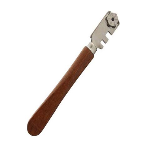Silbershnitt art.100 tagliavetri universale a 6 rotelle di taglio in acciaio con manico in legno per vetro incisione (1/3)