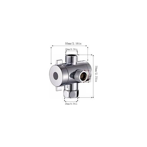 Robinet inverseur de douche pour douchette, remplacement de robinet à 3 voies pour éviers de cuisine ou de salle de bain, installation facile (1/5)