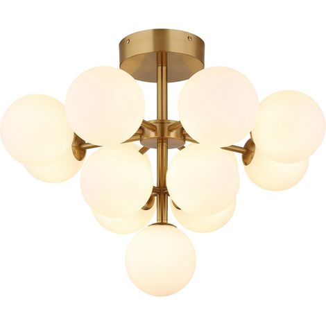 Globo - plafoniera - GRAPPY - bronzo - vetro - Ø 56cm - G9 - (1/5)
