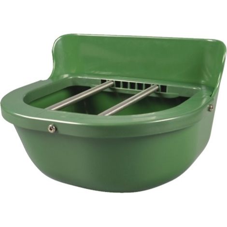 Horizont – Mangeoire verte pour poulain 8,5L – Polypropylène haute résistance – Bords arrondis pour sécurité – Barres ajustables