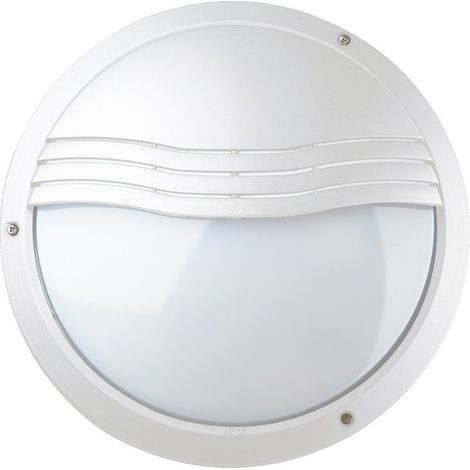 Aplique de pared PLAFF redondo Hood E27 42 W IP65 Blanco (1/2)