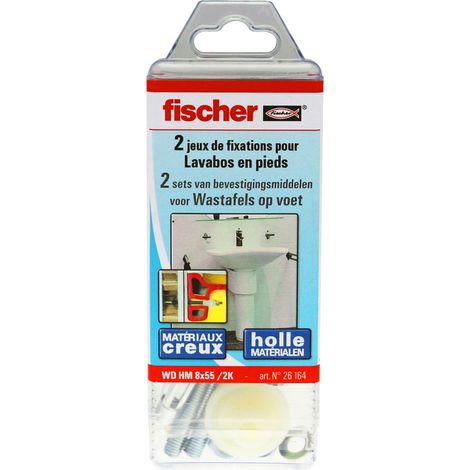 Kit de fixation lavabo et lave-mains en matériaux creux - Fischer