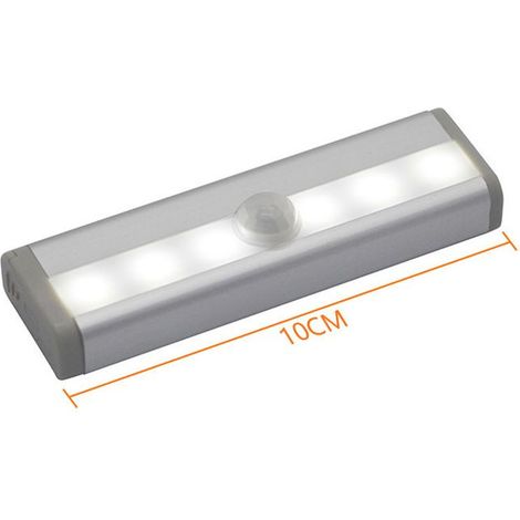 Lampe de chevet intelligente à détection de présence humaine (1 pièce), lampe de chevet, lampe de meuble, lampe à piles (6 LED), lam (1/5)