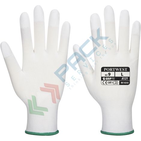 Guanto con dita rivestito in PU colore: bianco taglia XXS - Portwest