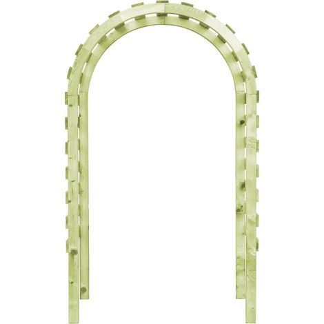 vidaXL Pérgola de jardín madera de pino impregnada 130x60x230 cm (1/2)