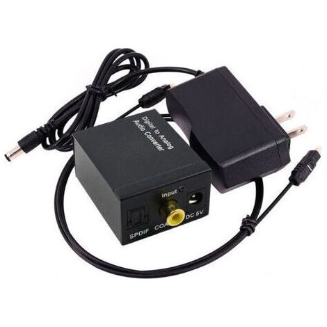 Convertisseur Audio numérique vers analogique Coaxial optique numérique Coaxial Toslink vers analogique Rca L/r convertisseur Audio amplificateur adaptateur (1/4)