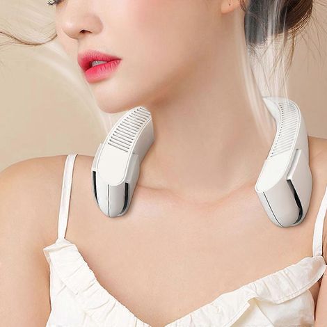 Ventilateur portable mains libres, collier personnel, ventilateur USB silencieux avec casque intégré (1/4)