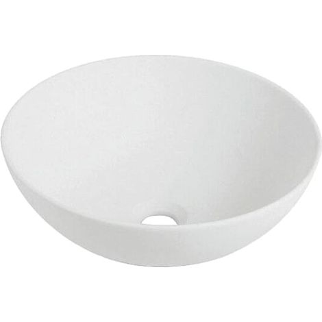 Vasque céramique à poser circulaire SICILIA - Blanc - Ø400 x H150 mm - Bathco (1/3)