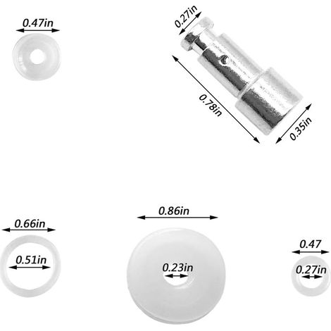 Lot de 10 joints d'étanchéité universels pour soupape à vapeur et joint d'étanchéité en silicone pour autocuiseurs de 5, 6 ou 8 litres, tels que XL, YBD60-100, PPC780, PPC770, PPC790, argent (1/4)