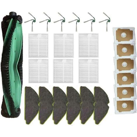 Filtre, brosse latérale principale, sac à poussière et lingette de nettoyage pour iRobot Roomba 115 Combo / 115 Combo+ - Pièces de rechange (1/5)