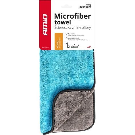 Chiffon microfibre pour sécher les voitures et la peinture 30 x 40 cm 1200 g amio-03757 (1/3)