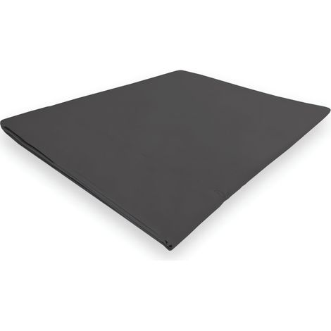 Drap plat en coton 180x290 cm PERCALE anthracite, par Soleil d'ocre (1/5)