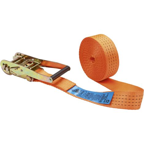 Sangle d'arrimage en 1 Partie avec Crochet Orange 50 mm x 6 m Charge Max. 4000 kg, Zugkraft 2000 kg (1/4)