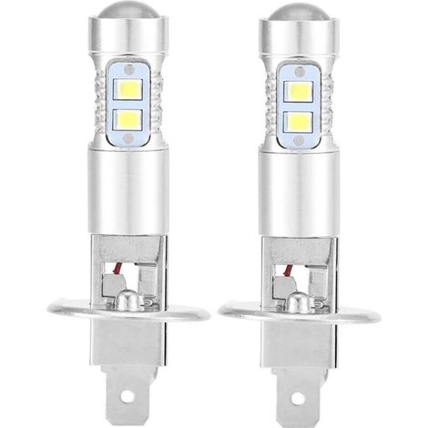 AGE Ampoules de phare, 2x H1 6000K Super Bright 100W LED phare antibrouillard de voiture ampoules de feux de jour de conduite de voiture blanc (1/5)