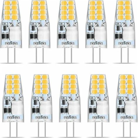G4 LED blanc chaud 10 Lampe LED G4 12V 3W blanc chaud 3000K 16x 2835 SMD remplace la lampe halogne 35W sans scintillement Odipie (1/4)
