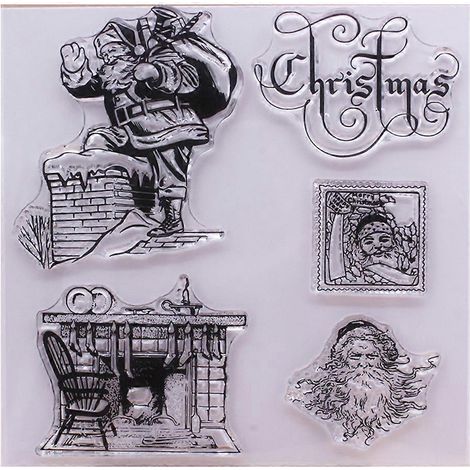 Weihnachtsmotiv, transparenter Silikonstempel
