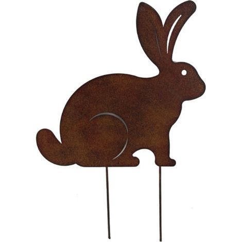 Lapin en métal - Déco jardin 42cm