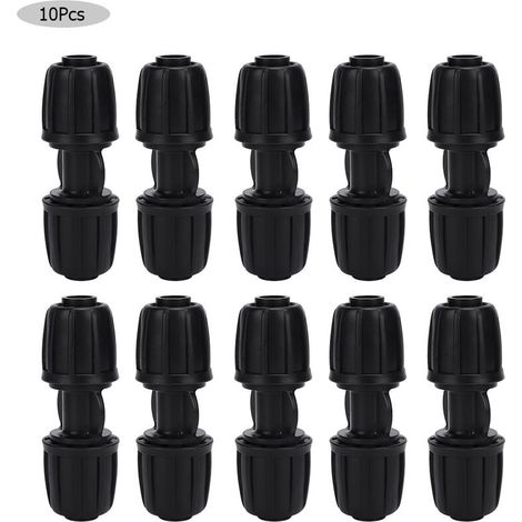 10 Pices Connecteur D'eau Droit Raccord D'irrigation Goutte Goutte de Jardin pour quipement D'arrosage de Tuyau PE 16mm (1/5)